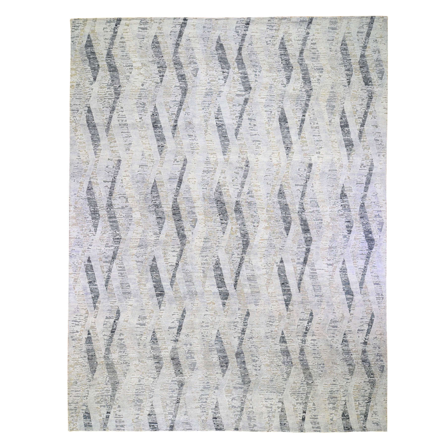 Modern & Contemporary Silk Hand-Knotted Area Rug 11'10